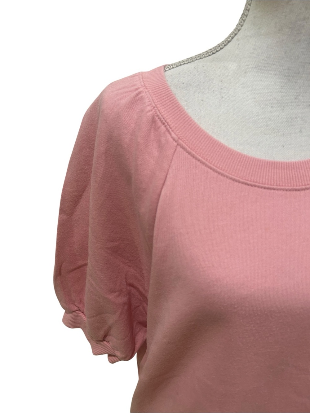 Z Supply pale Pink Puff-Sleeve 100% cotton Sweatshirt size medium - Picture 5 of 8